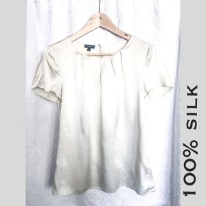 TALBOTS 100% silk ivory blouse
